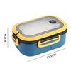 1200 мл Bento Lunch Box Двухслойная изоляция Lunch Box Контейнер с вилкой ложкой для студентов