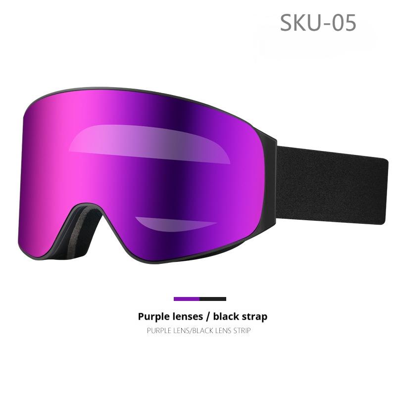 Ski Goggles Uv400 Protection Skiing Googles Snow Safety Anti-fog Mirror Lenses Otg Magnetic Snowboard Safety Glasses Custom Logo