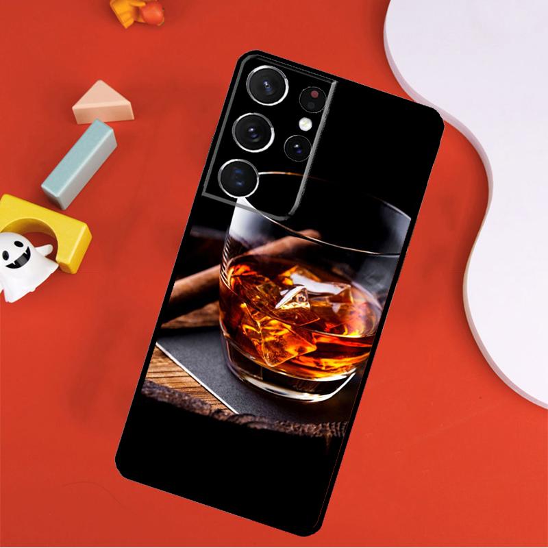 Чехол для телефона 'Сигара и Виски' для Samsung Galaxy S25 Ultra S9 S10 S20 FE S21 S22 S23 S24 Plus S24 Ultra
