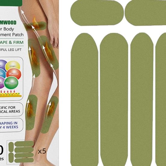 30 Pcs Leg Cellulite Reduction Patches Natural Herbal Formula Leg Slimming Shaping Moisturizing Asiatic Wormwood Breathable Gentle Skin Care Patches