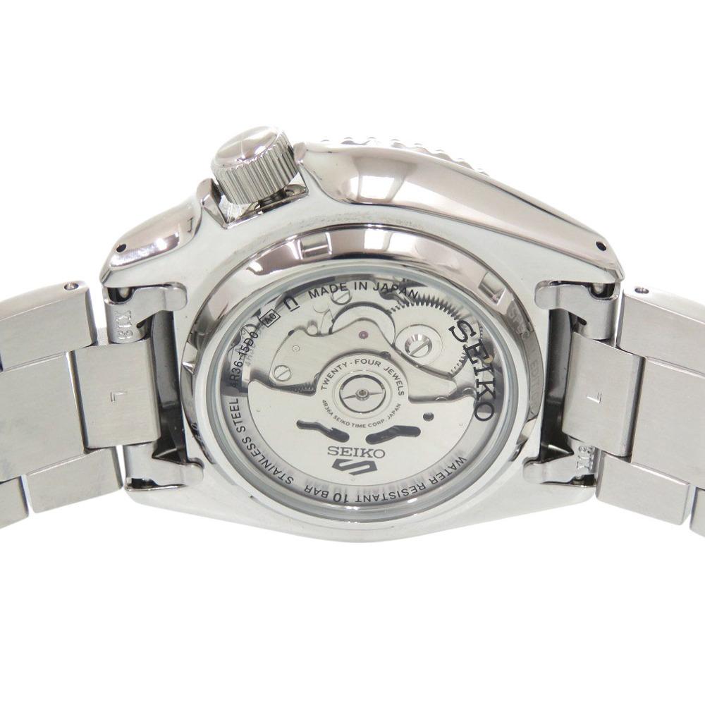 Как новые Seiko 5 Sports SBSA221 Нержавеющая сталь Черный Автоматические часы с черным циферблатом 0786 SEIKO 4R36-15D0