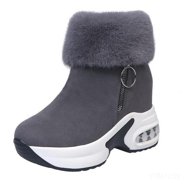 Women's Wedge Heel Ankle Boot Warm Plush Winter Shoes for Woman High Heels Ladies Boot Women Snow Boots Winter Shoes Plus Size