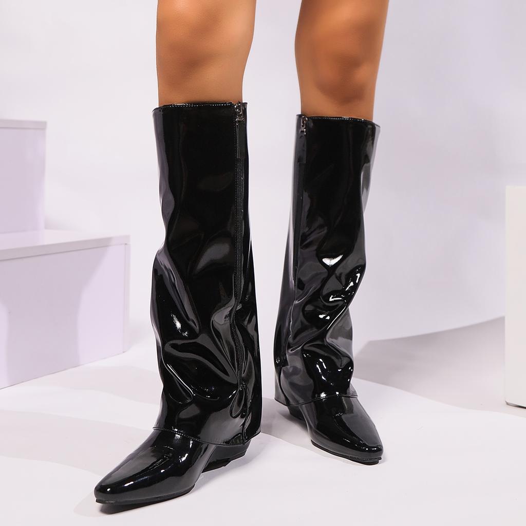 Women Boots Straight Barrel Pointed Knight Boots Women Thin Trouser Long Boots Fashion Comfortable Outdoor Elegant Shoes Women
