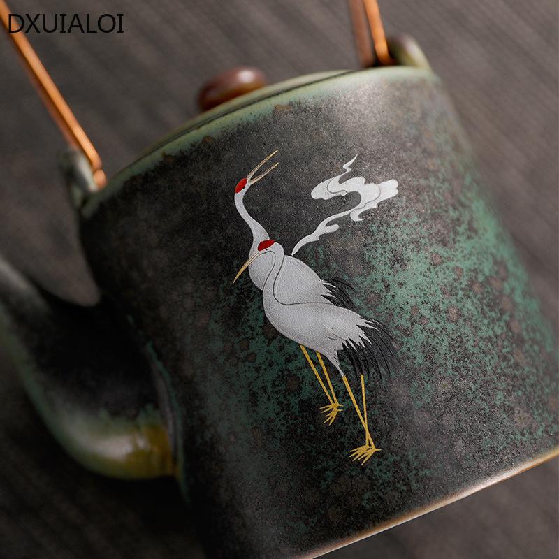 Печь для заваривания чайника, превращенная в кран, керамический ретро-чайник Chengxiang, керамическая посуда, медная ручка, замоченный чайник, домашний декор, чай Kung Fu