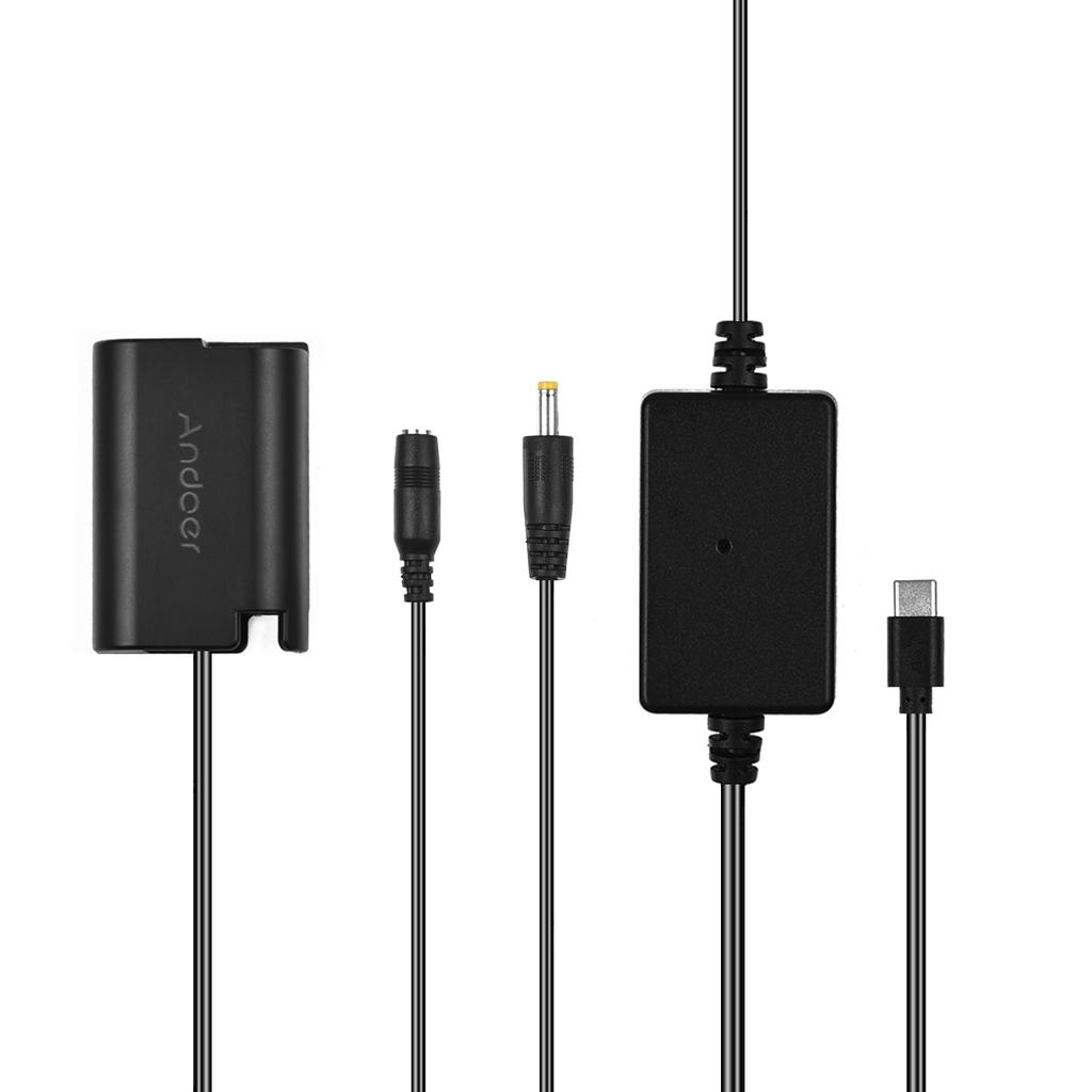 Andoer DMW-DCC17 Заглушка аккумулятора с кабелем адаптера питания типа C DMW-BLK22 Заглушка соединителя аккумулятора