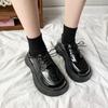 Loafers Women's Autumn and Winter 2025 New Retro Lace-up British Platform Single Shoes Round Head Muffin Sole Small Leather Shoes Women