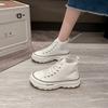 Spring New Canvas Shoes Female Students High-top Platform White Shoes Heightening Casual Board Shoes Versatile Ins Single Shoes
