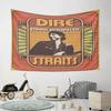 "Vintage Dire Straits Poster Design" Pattern Wall Hanging Tapestry Decorative Tapestry Home Decor for Bedroom and Living Room