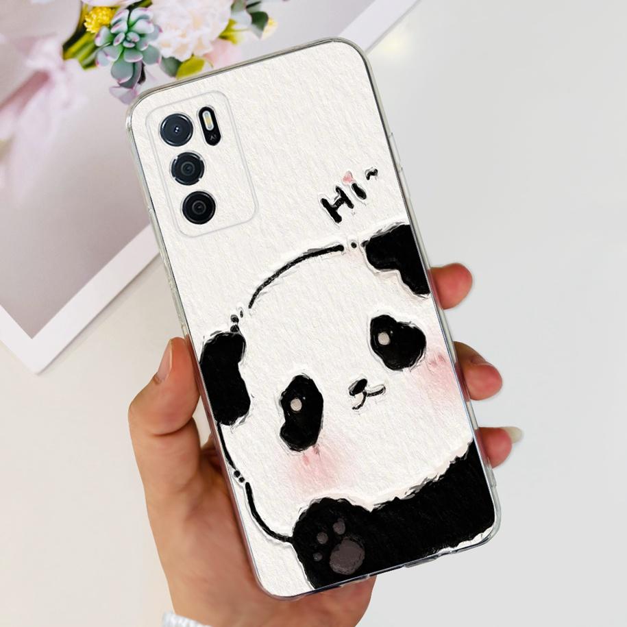 For OPPO A16 Case A16S A54S Soft Silicone Phone Case For Oppo A16 CPH2269 Clear Flower Funda Back Cover on OPPOA16s A 54s Bumper