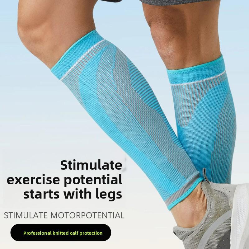 Спортивные футбольные леггинсы Нескользящие вязаные компрессионные гетры Защита голени для баскетбола Альпинизм Велоспорт Защитное снаряжение Партия