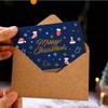 10pcs Double-sided Printed Christmas Card Cartoon Cute Thanksgiving Gift Card Handmade Exquisite Blessing Message Card Kids