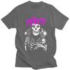 Мужские футболки с принтом в стиле Хоррор Панк Рок Misfits Череп, 100% Хлопок, Повседневные