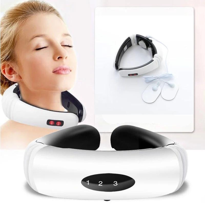 Electric Pulse Back and Neck Massager Infrared Heating Pain Relief Health Care Relaxation Multifunctional Massager