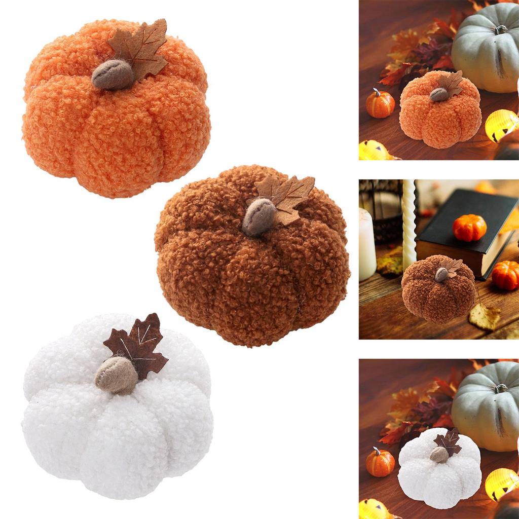 Artificial Pumpkin Decorative Photo Props, Fall Decoration, Halloween Decoration for Mantel Festival Party Farmhouse Rustic