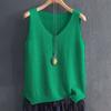 Spring V-neck Vest Female Student Knitted Sweater Waistcoat Vest Plus Size