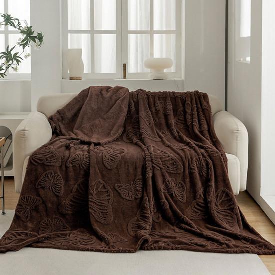 3D Butterfly Baby Blanket Double-Sided Flannel Soft Throw Blanket Fluffy Infant Toddler Newborn Receiving Blanket Crib Stroller Use Baby Shower Gift