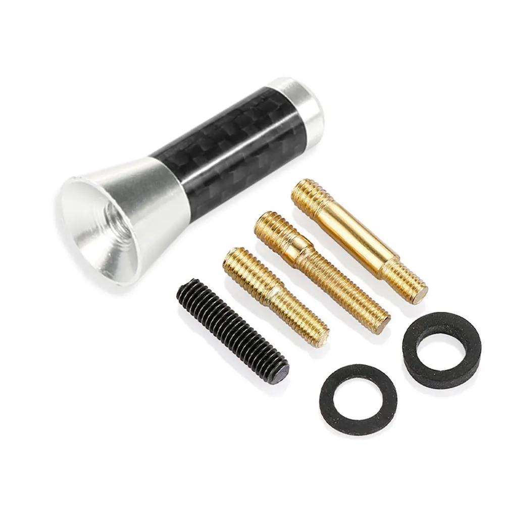3.5cm Car Antenna Mini Carbon Fiber Radio Aerial Auto Accessories For Peugeot 206 208 Citroen C4 C2 Mini Cooper Acura Ford BMW