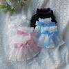 Kawaii Bow кружева рукава на запястье кружевные перчатки без пальцев готические милые эластичные панк манжеты на руку Лолита девушка одежда аксессуары