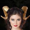 Хэллоуин Ведьма Рога Быка Форма Ободок Снимать Фильм Демон Злой Обруч для Волос Греческий Бог Косплей Вечеринка Костюм Головной Убор