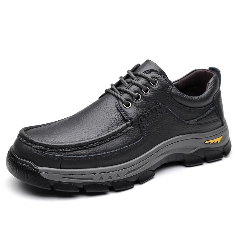 Fashion Non-Slip Mens Casual Shoes Retro Style Walking Sneakers Fashion Comfort Hiking Shoes Handmade Leisure Treking Footwear Trainers