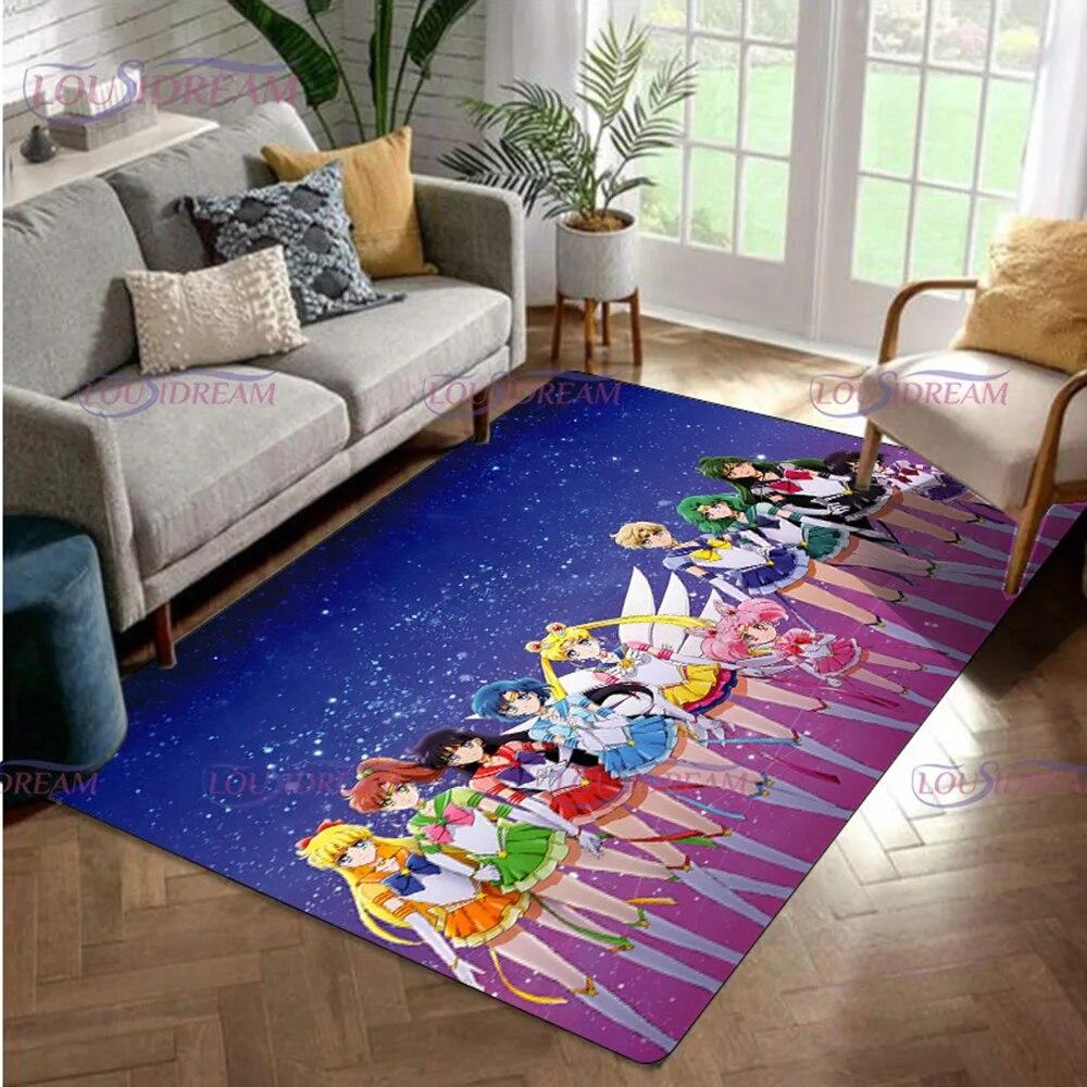 3D милые красочные коврики и ковры S-Sailor-M-Moon для гостиной, спальни, входа, большой площади, мягкий ковер, декоративный коврик