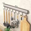 Rack Hooks Mounted Punch Wall Free Kitchen Storage Row Hook Holder Bathroom Robe Towel Coat Hangers Multipurpose Hooks