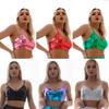 Womens Shiny Metallic Bustier Tanks Top Spaghetti Strap Camisole Vest Bra  for Party Club