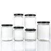 1Pcs Kitchen Glass Jar with Black Airtight Lids Canning Containers Mini Mason Jar  Jam Honey