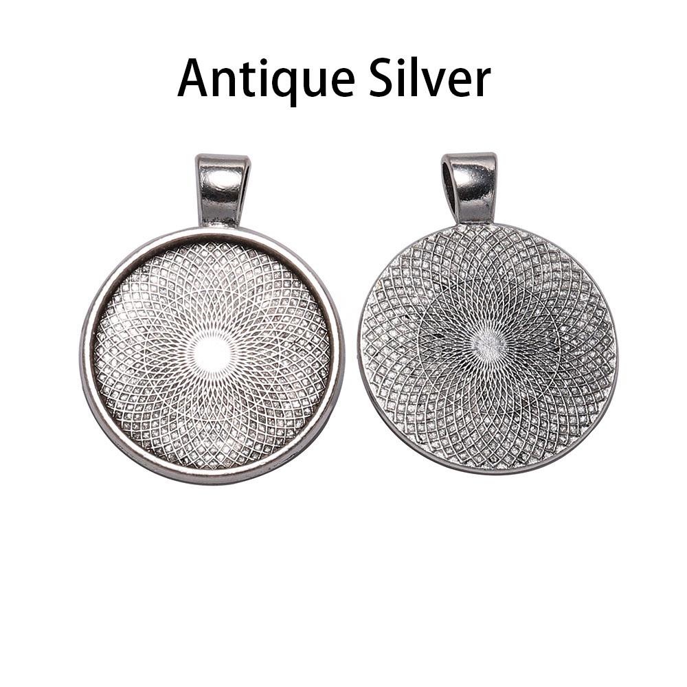 10pcs/lot 25 mm Cabochon Base Tray Bezels Blank Gold Necklace Pendant Setting Cabochon Base For Jewelry Making Supplies
