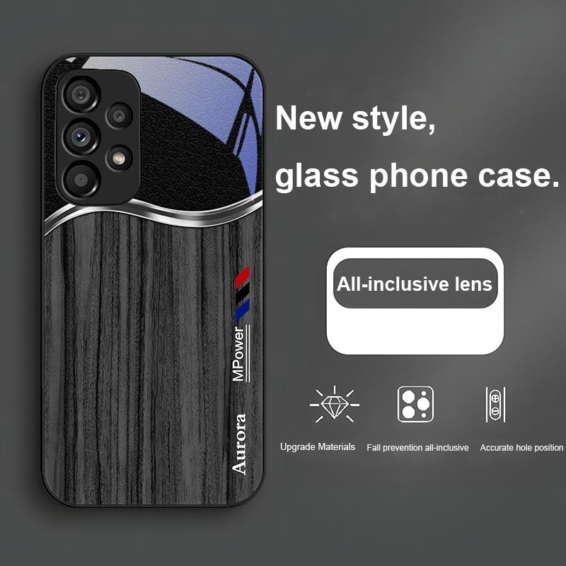 Элементы под дерево для Samsung Galaxy S23 U Ltra 24 Plus S20 21 FE S25 Ultra A70 A72 73 51 52 53 Закаленное стекло Чехол для телефона