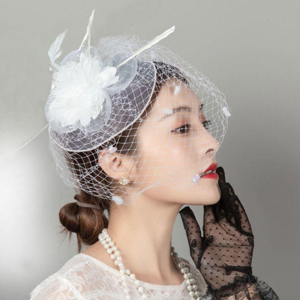 Для женщин свадебные цветочные вуалетки шляпа женская повязка на голову аксессуары для волос корейский стиль повязка на голову