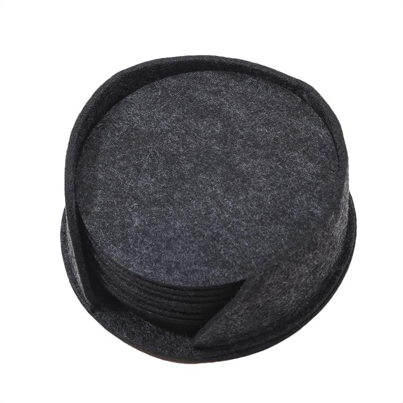 10 шт. Круглая фетровая подставка под стакан для обеденного стола, защитная подкладка, термостойкая подставка под чашку, подставка под кружку для кофе и чая