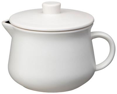Ishigaki Sangyo Кастрюля Молочно-белая Ширина 18см x Глубина 14см x Высота Объем DL Gyutto Pot Безводная Микроволновка Легко и Просто 4355 Прибл. 13,3 см