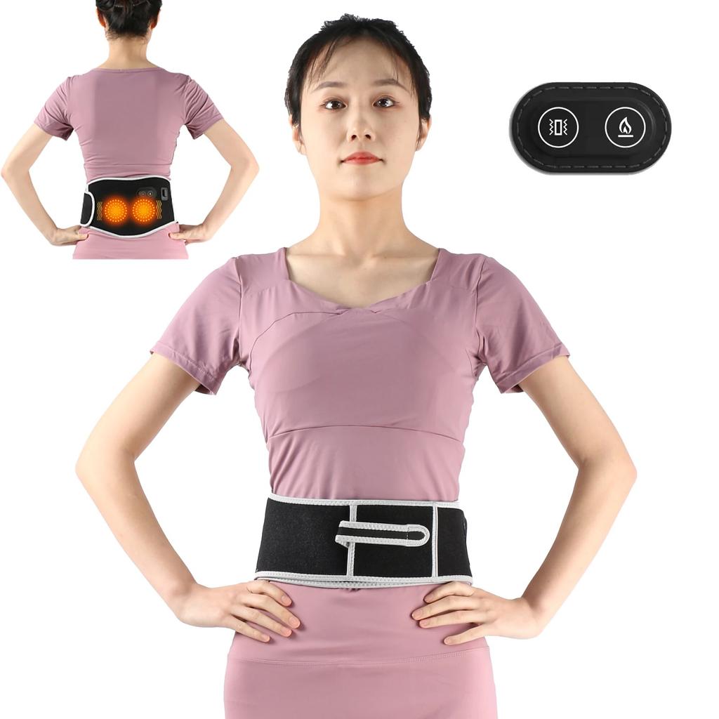 Electric Heated Waist Massager Hot Belt Pad Back Anti Pain Relief USB Vibration Lumbar Band Heating Protector Support Therapy