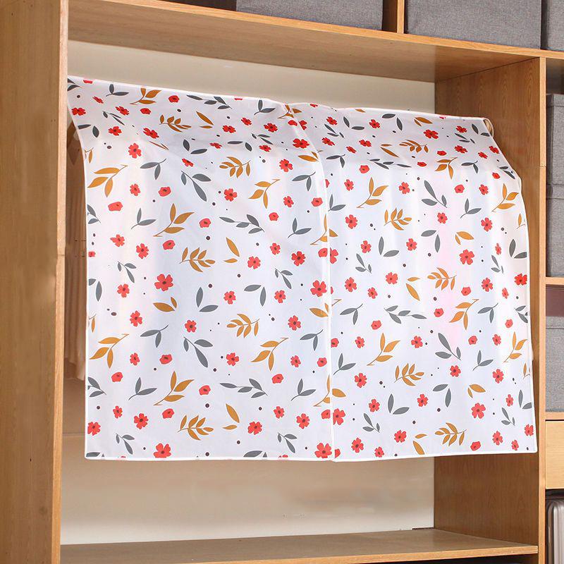 Прозрачный чехол для вешалки для студенческого общежития, чехол для куртки PEVA, чехол для одежды с цветочным узором, тканевый чехол для одежды