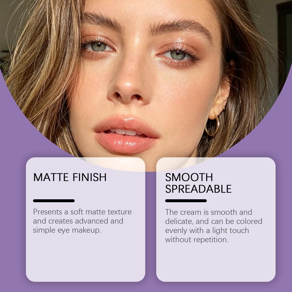 Zephoco Dual-Ended Eyeshadow and Eyeliner Pencil Bronze Wine Red Smooth Application Natural Color Payoff Smudge-Proof Waterproof 2-in-1 Eye Makeup