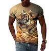 Summer Various Animal Pattern Men's T-shirt 3D Fashion Cool Style Printed T-shirt Hip Hop O-neck Casual Trendly Short Sleeve Tee