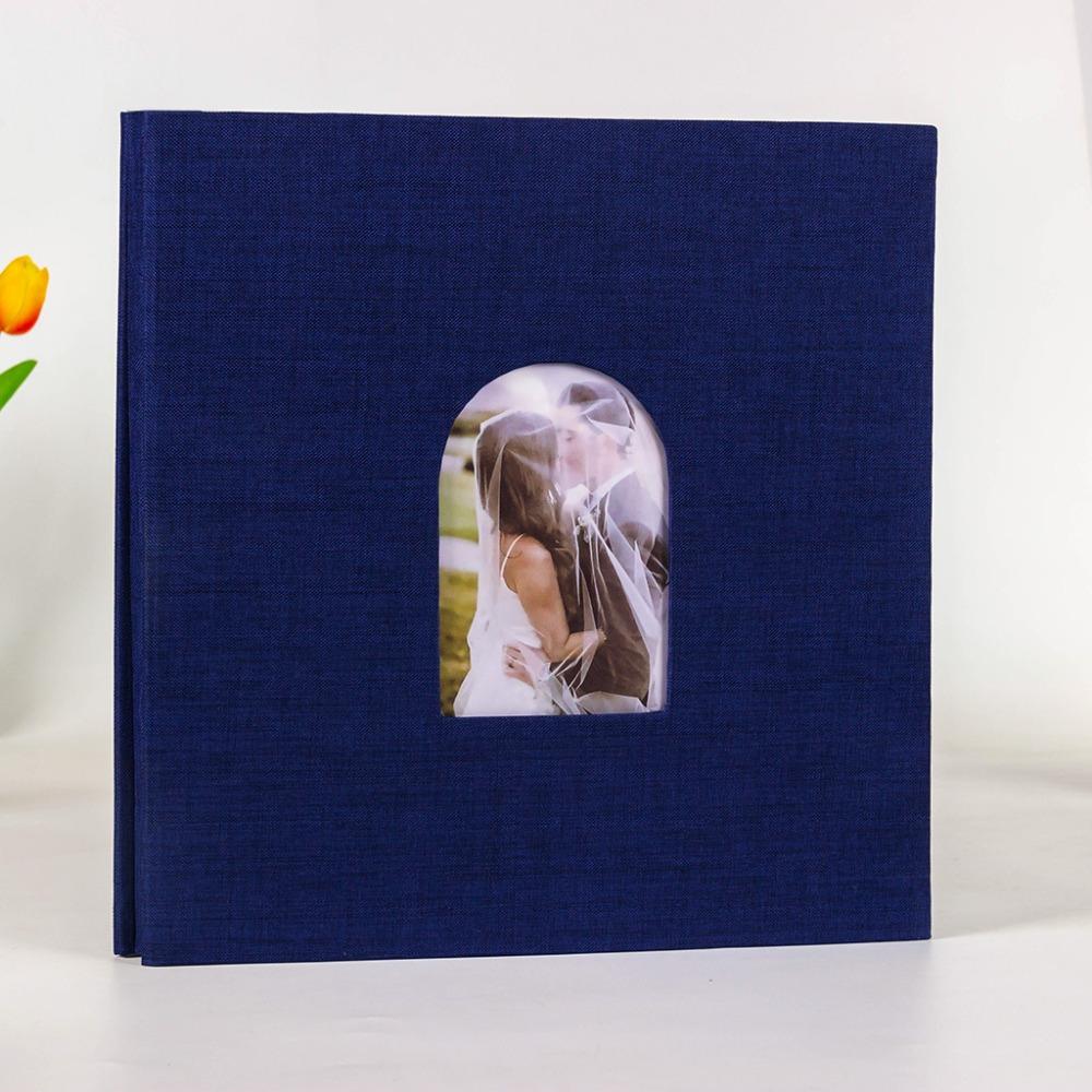 40 Pages Self-adhesive Scrapbook Large Capacity Commemorative Linen Cover Album Paste Type Dirt-proof Memory Book Graduation