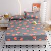 Red Flower Printed Bed Sheet Sets Queen/King Size Matrimonial Reactive Printed Fitted Bedsheets for Double Bed