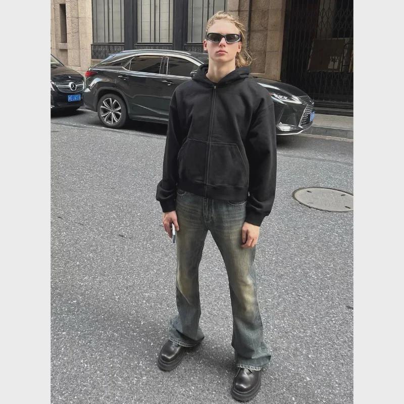 Джинсы-клеш Essential Haute Couture Bootcut из потертого бамбукового хлопка