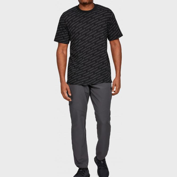Under Armour Мужская футболка с круглым вырезом UA Unstoppable Wordmark, черные 1345563-001