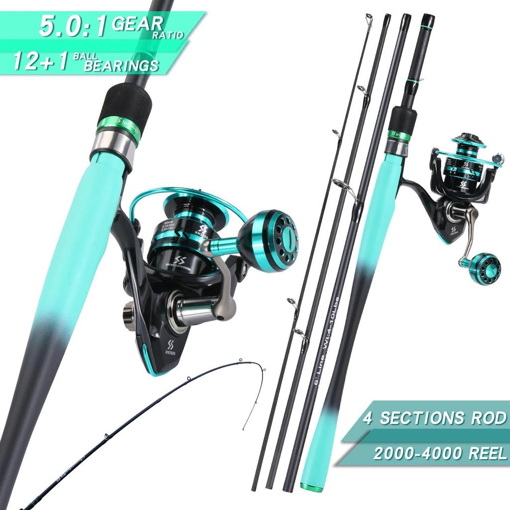 SOUGAYILANG Рыболочные стержни комбо 1,8/2,1 млн. Спиннинг углеродного волокна и спиннинговая катушка 2000 ~ 4000