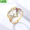 Ювелирные изделия Аксессуары Сердце Форма Фестиваль Различные Размеры Юбилей Женщины Кольцо Модные Украшения Сплав День Матери Элегантный