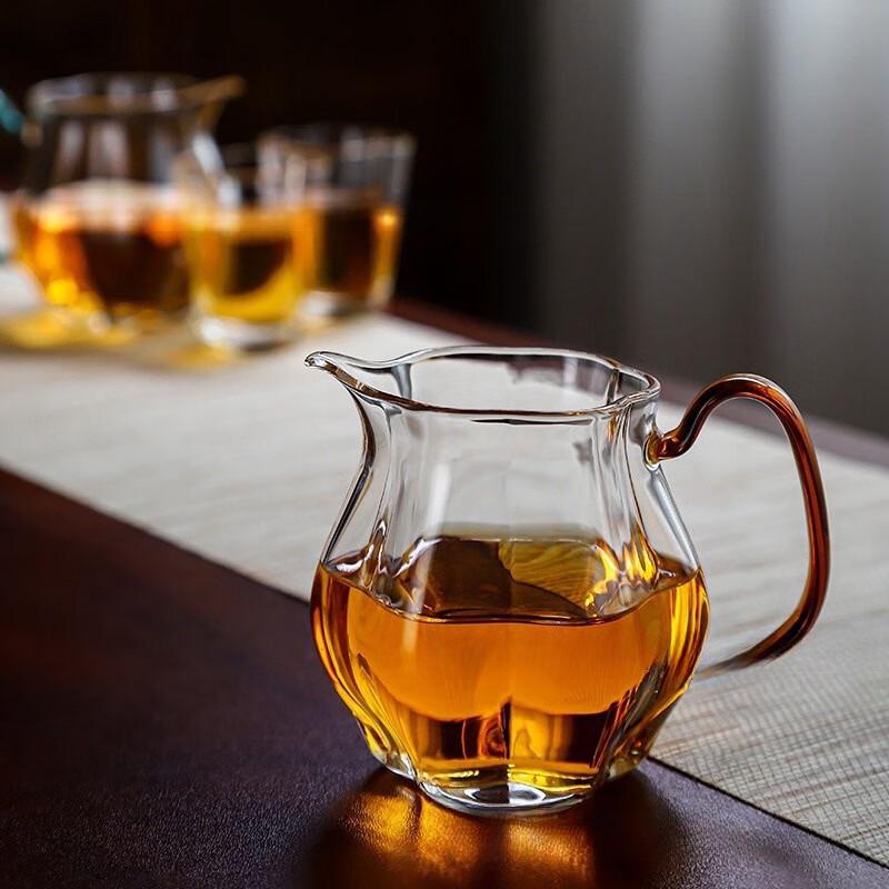 Shangqi Colored Handle Glass Tea Pitcher