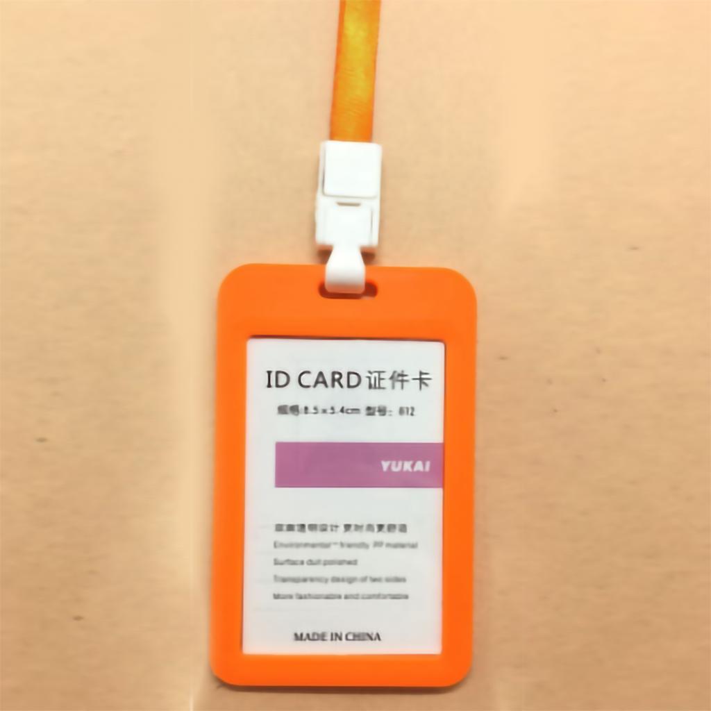 Значок сотрудника, двухсторонний, прозрачный, держатель для бейджа со шнурком