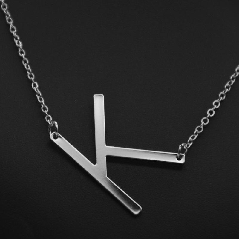 Женское ожерелье из 26 английских букв с орнаментом, пульсирующая цепочка, персонализированное ожерелье с буквами