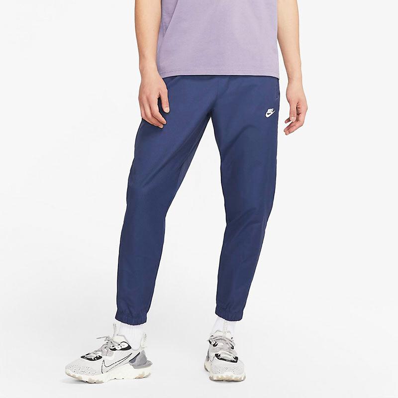 Nike NSW Sportswear тканые брюки с манжетами мужские низ темно-синие DD5311-410