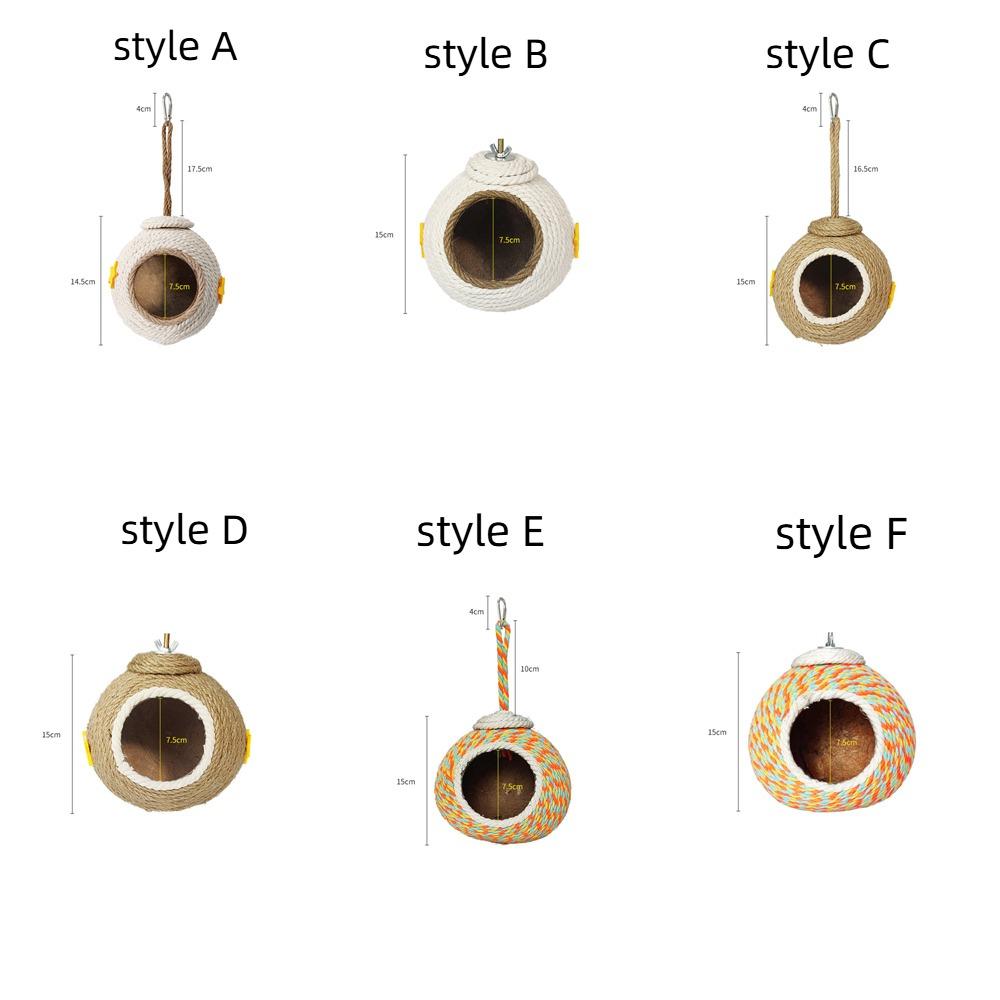 Comfortable Coconut Husk Bird Cages Bite Resistant Bird House Bird Supplies Hamster Bed Garden