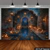 2D plane 1 piece of exotic style casual garden party banner background Moroccan style swimming pool garden theme