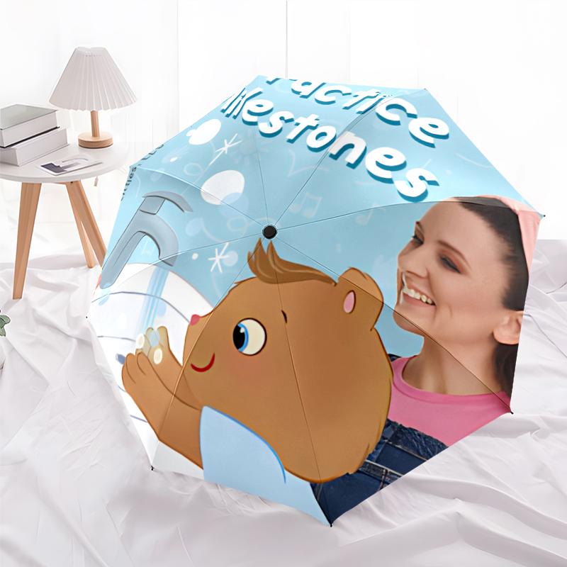 1pc Ms Rachel4 Umbrella, Sun Protection, And UV Shielding. It Has Eight Sturdy Ribs for Outdoor Use And Perfect Gift